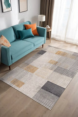 Loban Modern Şönil Modern Doğal Pamuk Tabanlı Salon Halısı Kaymaz Antibakteriyel Yıkanabilir Çevre Dostu - Aydahome