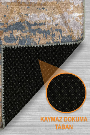 Pedus Modern Şönil Abstract Doğal Pamuk Tabanlı Salon Halısı Kaymaz Antibakteriyel Yıkanabilir Çevre Dostu - Aydahome