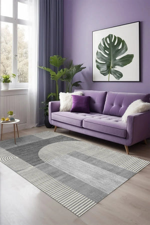 Veryan Modern Şönil Modern Doğal Pamuk Tabanlı Salon Halısı Kaymaz Antibakteriyel Yıkanabilir Çevre Dostu - Aydahome