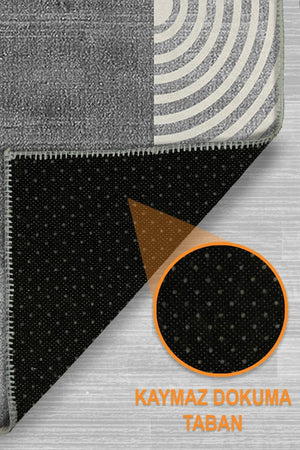 Veryan Modern Şönil Modern Doğal Pamuk Tabanlı Salon Halısı Kaymaz Antibakteriyel Yıkanabilir Çevre Dostu - Aydahome