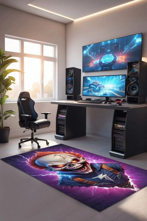 Dalton Modern Şönil Gamer Halısı Pamuk Tabanlı Yıkanabilen Kaymaz Genç Odası Oyuncu Gaming Halısı - Aydahome