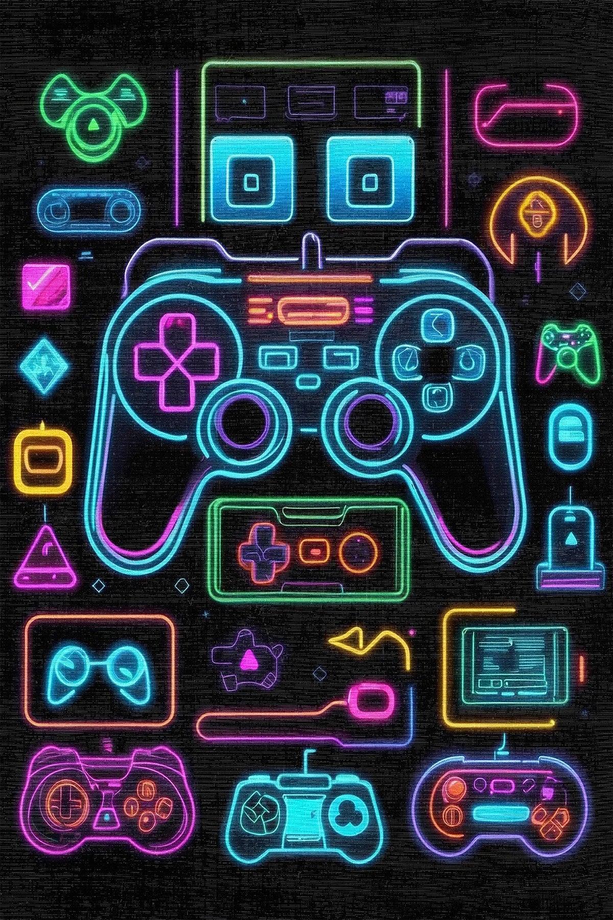 Space Modern Şönil Gamer Halısı Pamuk Tabanlı Yıkanabilen Kaymaz Genç Odası Oyuncu Gaming Halısı - Aydahome