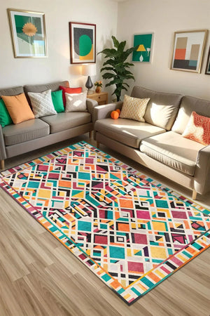 Betty Modern Kadife Yıkanabilir Kaymaz Pamuk Tabanlı Antibakteriyel Salon Halısı - Aydahome