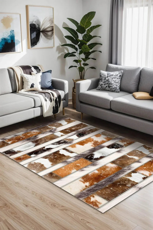 Cerenomy Modern Kadife Yıkanabilir Kaymaz Pamuk Tabanlı Antibakteriyel Salon Halısı - Aydahome