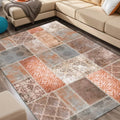Nandy Patchwork Kadife Yıkanabilir Kaymaz Pamuk Tabanlı Antibakteriyel Salon Halısı - Aydahome