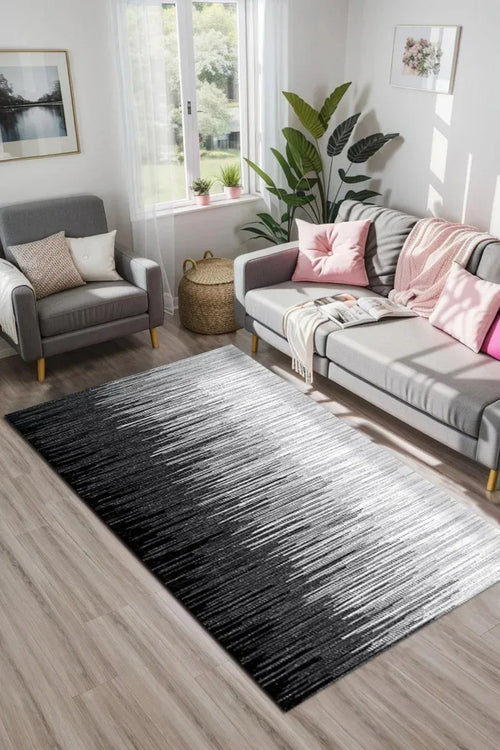 Cozzy Modern Kadife Yıkanabilir Kaymaz Pamuk Tabanlı Antibakteriyel Salon Halısı - Aydahome