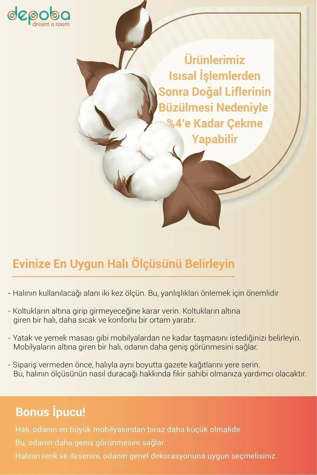 Artona Vintage Şönil Doğal Pamuk Tabanlı Kaymaz Antibakteriyel Yıkanabilir Çevre Dostu Salon Halısı - Aydahome