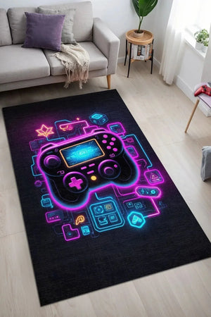 Couns Modern Şönil Gaming Oyuncu Odası Halısı Dijital Baskılı Kaymaz Taban Yıkanabilir Gaming Halısı - Aydahome
