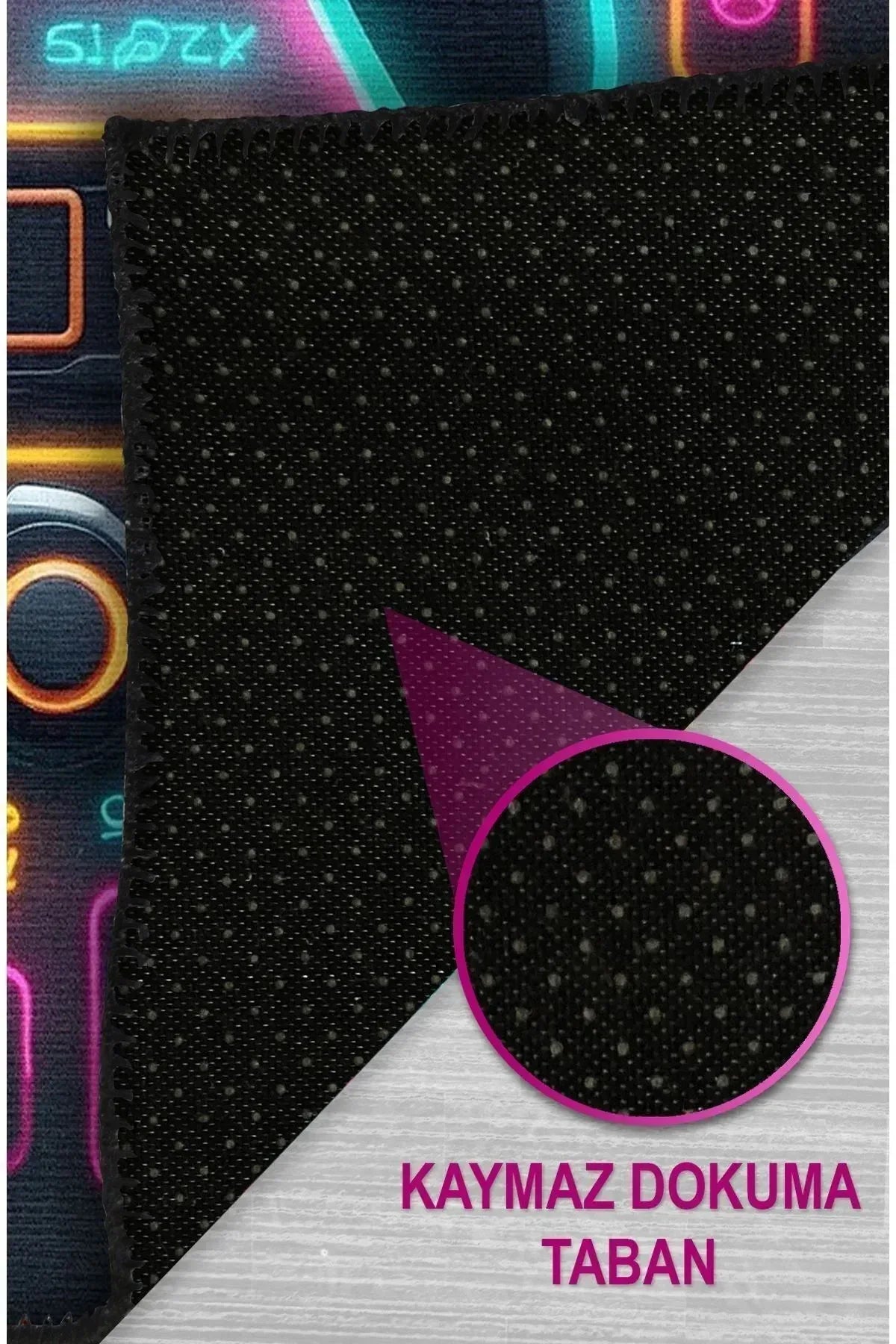 Caspect Modern Şönil Gaming Oyuncu Odası Halısı Dijital Baskılı Kaymaz Taban Yıkanabilir Gaming Halısı - Aydahome