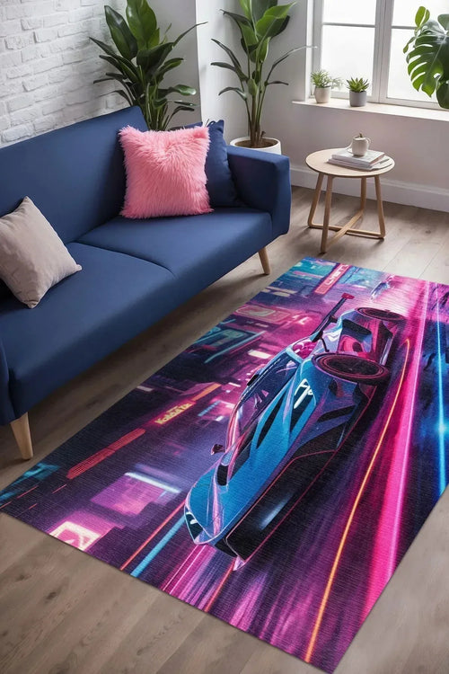 Cartense Modern Şönil Gaming Oyuncu Odası Halısı Dijital Baskılı Kaymaz Taban Yıkanabilir Gaming Halısı - Aydahome