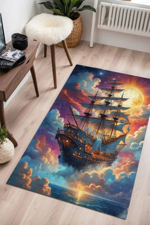 Boat Modern Şönil Gaming Oyuncu Odası Halısı Dijital Baskılı Kaymaz Taban Yıkanabilir Gaming Halısı - Aydahome