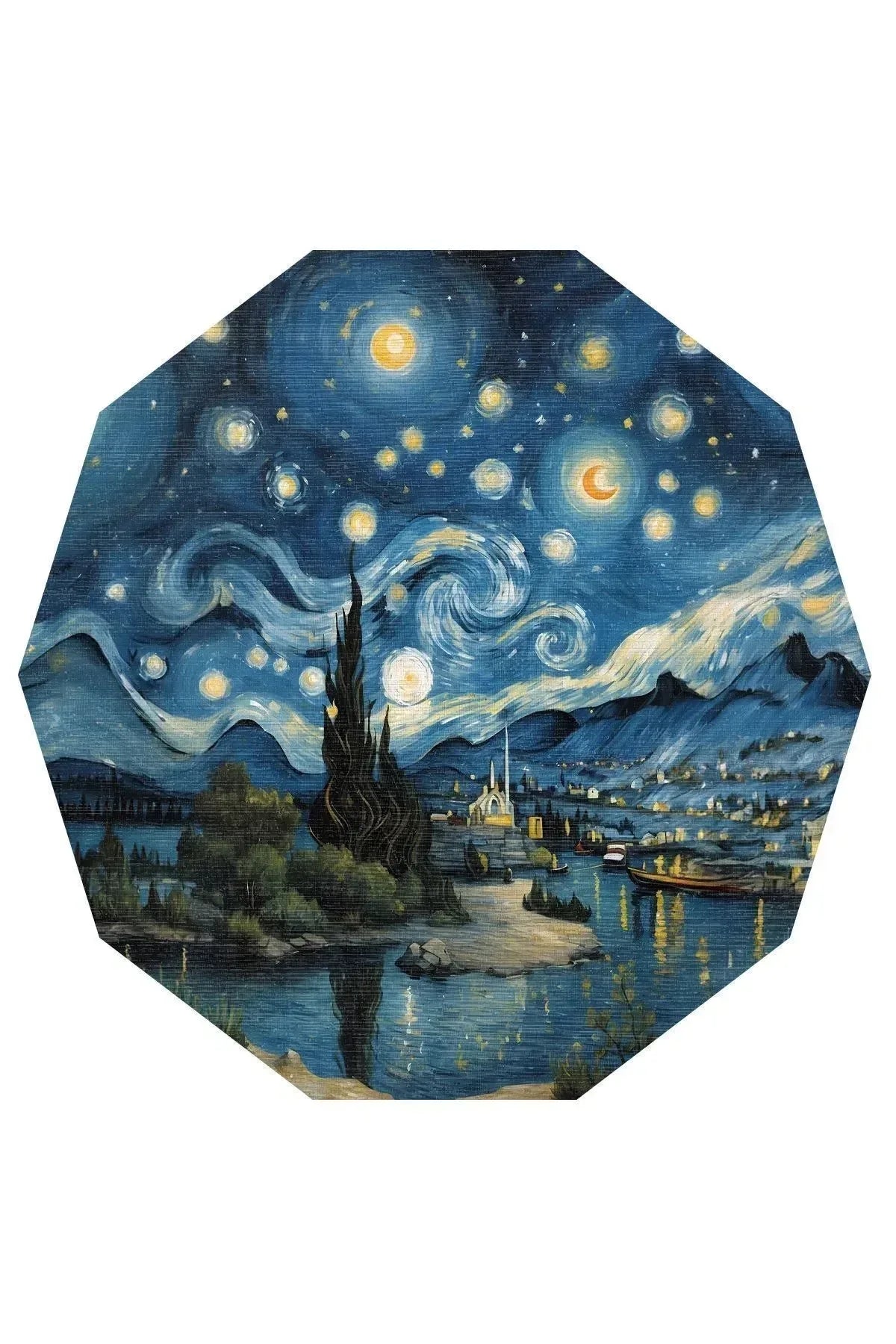 Gogh Modern Şönil Gaming Oyuncu Odası Halısı Dijital Baskılı Kaymaz Taban Yıkanabilir Asimetrik Gaming Halısı - Aydahome