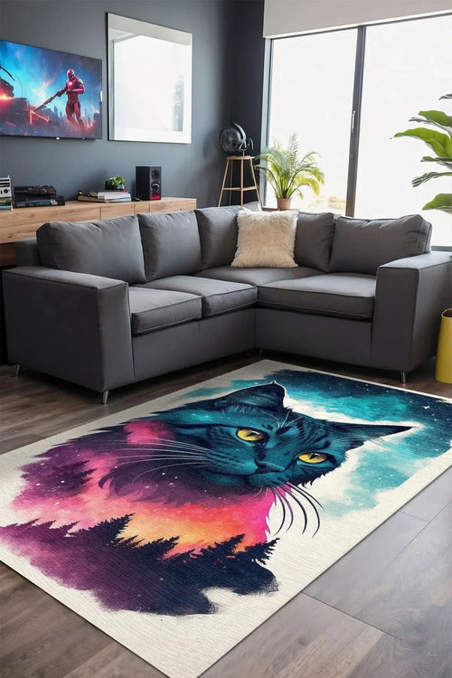 Catmes Modern Şönil Gaming Oyuncu Odası Halısı Dijital Baskılı Kaymaz Taban Yıkanabilir Gaming Halısı - Aydahome