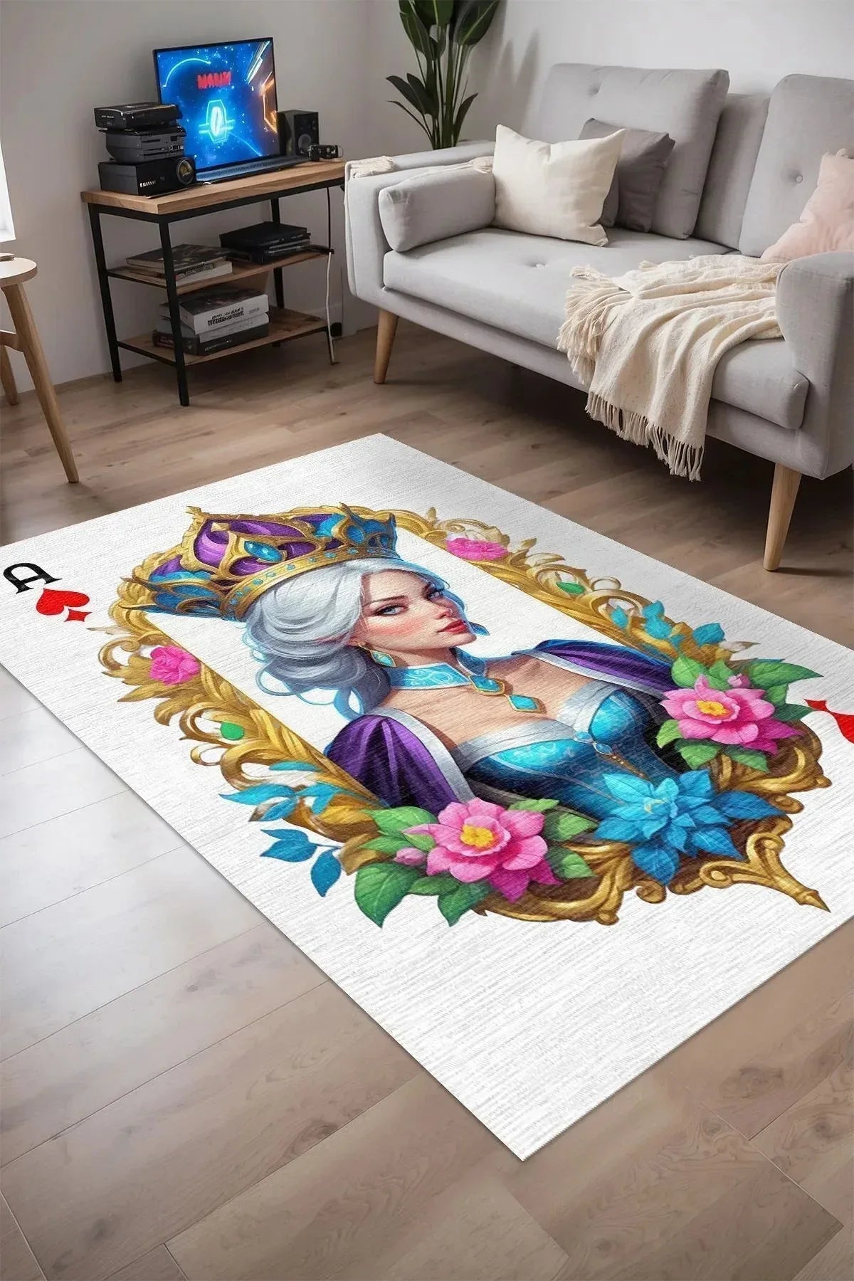 Luck Modern Şönil Gaming Oyuncu Odası Halısı Dijital Baskılı Kaymaz Taban Yıkanabilir Gaming Halısı - Aydahome