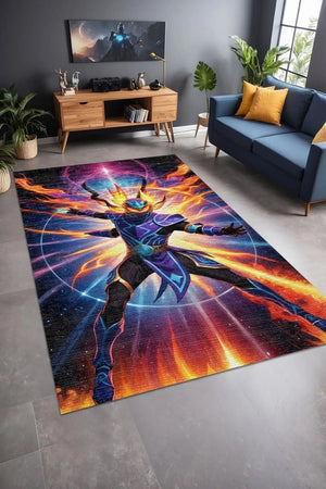Magic Modern Şönil Gaming Oyuncu Odası Halısı Dijital Baskılı Kaymaz Taban Yıkanabilir Gaming Halısı - Aydahome