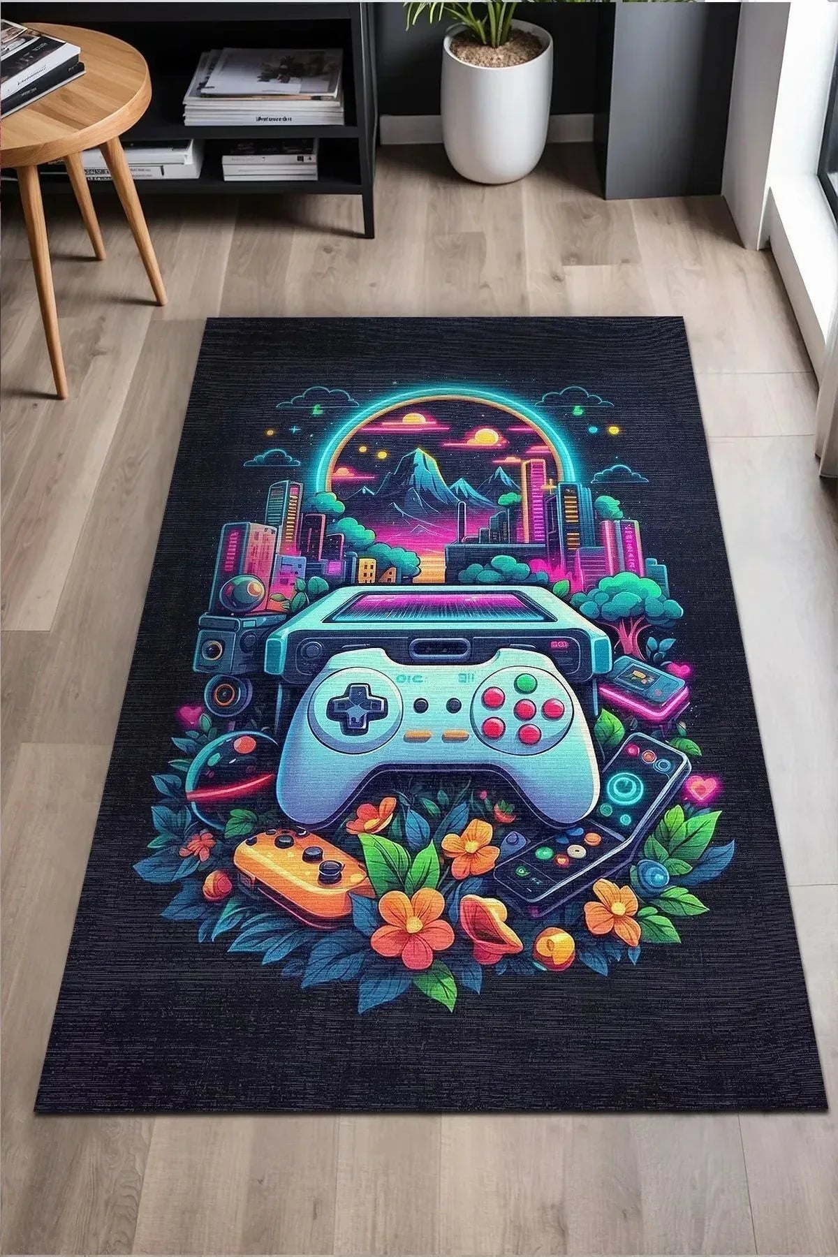 Melina Modern Şönil Gaming Oyuncu Odası Halısı Dijital Baskılı Kaymaz Taban Yıkanabilir Gaming Halısı - Aydahome