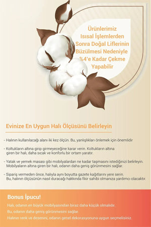 Nelis Spring Bloom Çiçek Desenli Pamuk Tabanlı Yıkanabilen Kaydırmaz Antibakteriyel Yuvarlak Şönil Salon Halısı - Aydahome