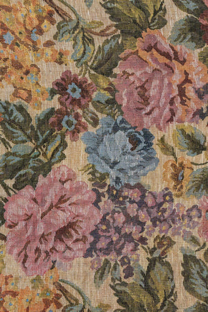 Moles Spring Bloom Çiçek Desenli Pamuk Tabanlı Yıkanabilen Kaydırmaz Antibakteriyel Şönil Salon Halısı - Aydahome