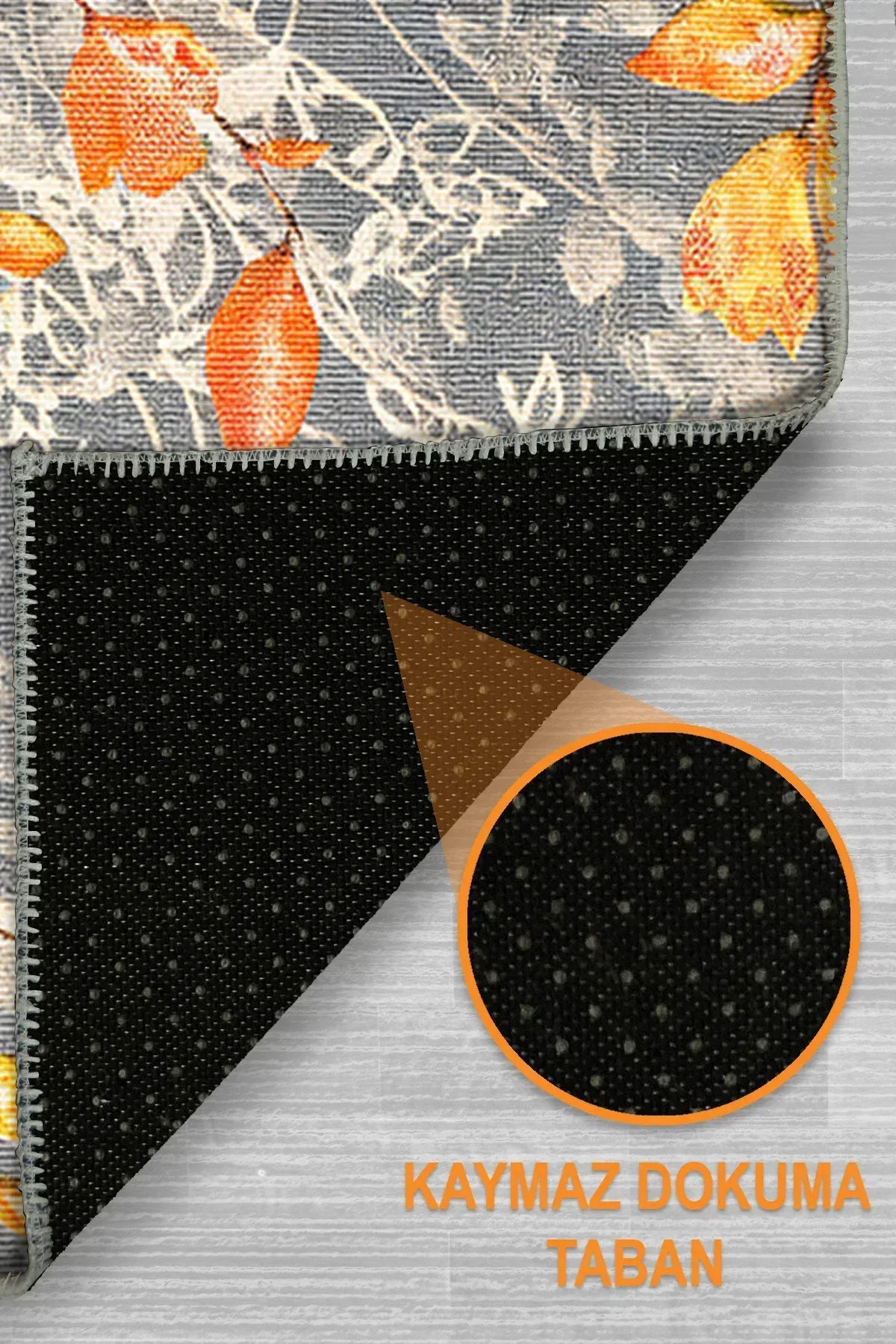 Sunfa Spring Bloom Çiçek Desenli Pamuk Tabanlı Yıkanabilen Kaydırmaz Antibakteriyel Yuvarlak Şönil Salon Halısı - Aydahome