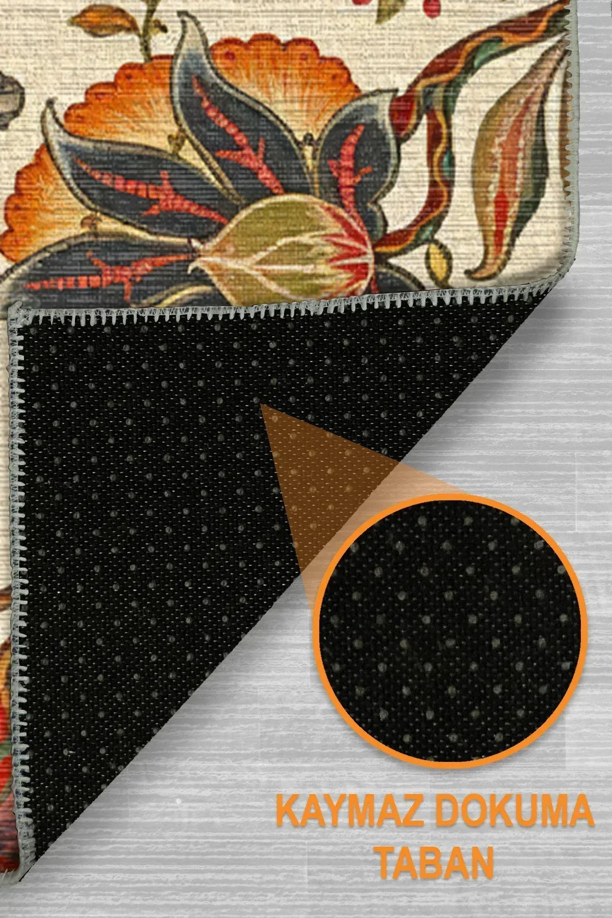 Sunro Spring Bloom Çiçek Desenli Modern Şönil Doğal Pamuk Tabanlı Kaymaz Antibakteriyel Yıkanabilir Çevre Dostu Yolluk - Aydahome